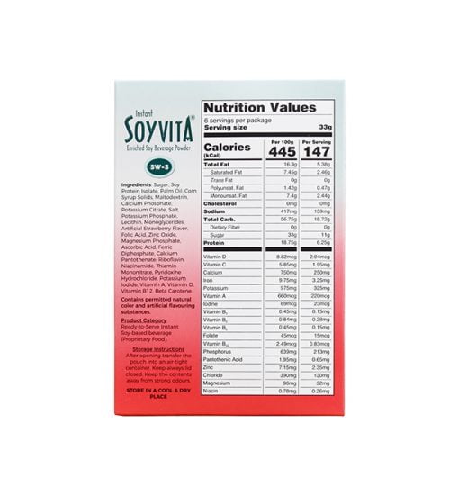 Soyvita - Sweetened Strawberry - 2 X 200gms (400 Gms)