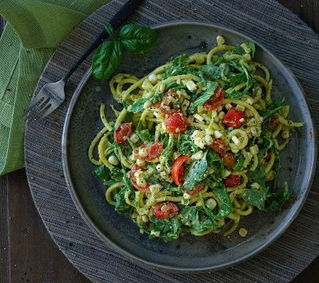 Arugula and Corn Salad with Avocado Dressing