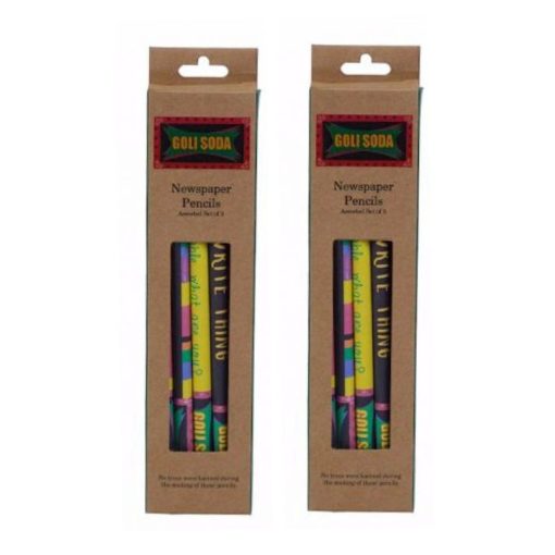 Goli Soda Upcycled Multicolor Newspaper Pencils (pack Of 10)