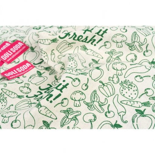 Goli Soda Keep It Fresh Reusable Cotton Vegetable Bag - Small (pack Of 6)