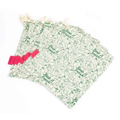 Goli Soda Keep It Fresh Reusable Cotton Vegetable Bag - Big (pack Of 6)