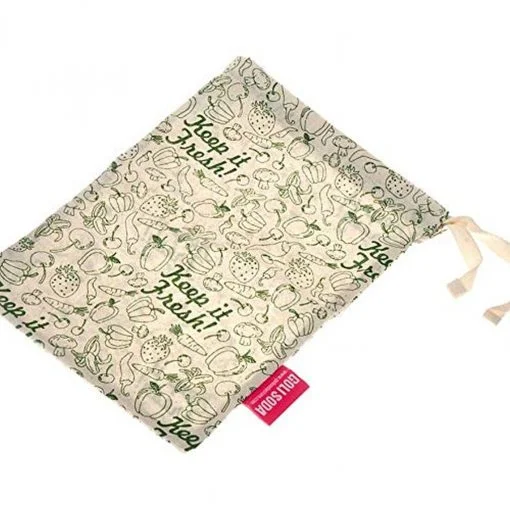 Goli Soda Keep It Fresh Reusable Cotton Vegetable Bag - Big (pack Of 6)