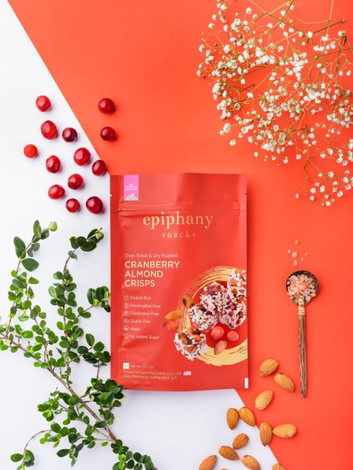 Epiphany Snacks Cranberry Almond Crisps (85 Gm)