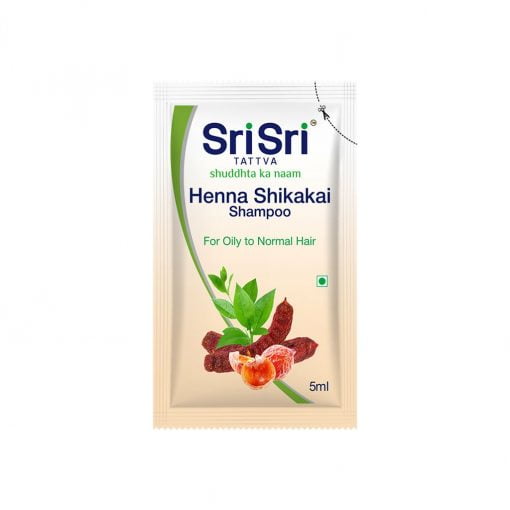 Sri Sri Tattva Henna Shikakai Shampoo Sachet, 5ml