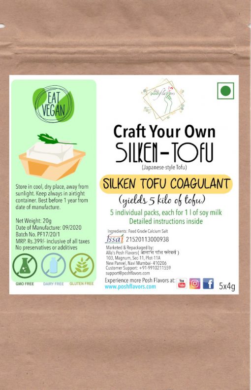 Posh Flavors Silken Tofu Coagulant, 5 Individual Packs