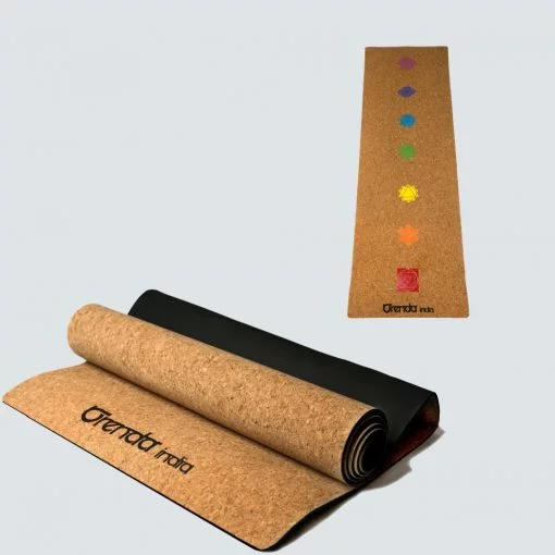 Orenda India Tvaska Cork Yoga Mat-5mm 7-chakra