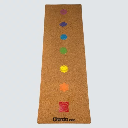 Orenda India Tvaska Cork Yoga Mat-5mm 7-chakra