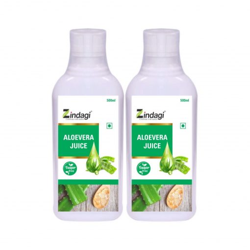 Zindagi Aloevera Juice - Improve Digestive System - 100% Pure And Natural Herbal Supplement - Sugar Free Health Drink (1000 Ml)