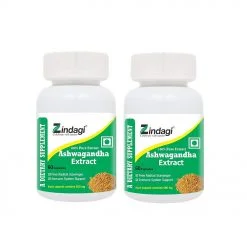 Zindagi Ashwagandha Extract Capsules Health Supplement For Diabetic 60 Capsules (pack Of 2)