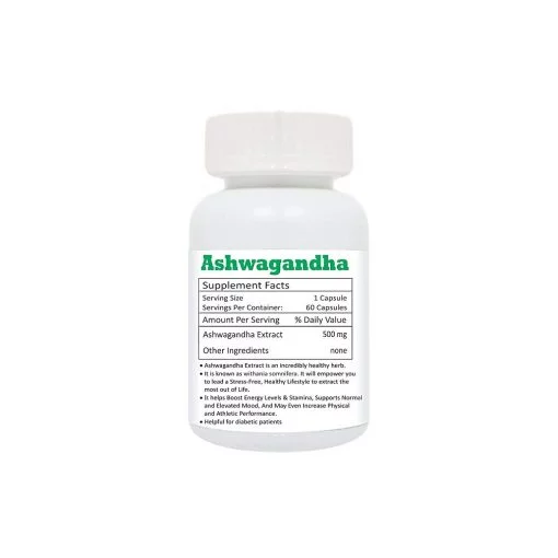 Zindagi Ashwagandha Extract Capsules Health Supplement For Diabetic 60 Capsules