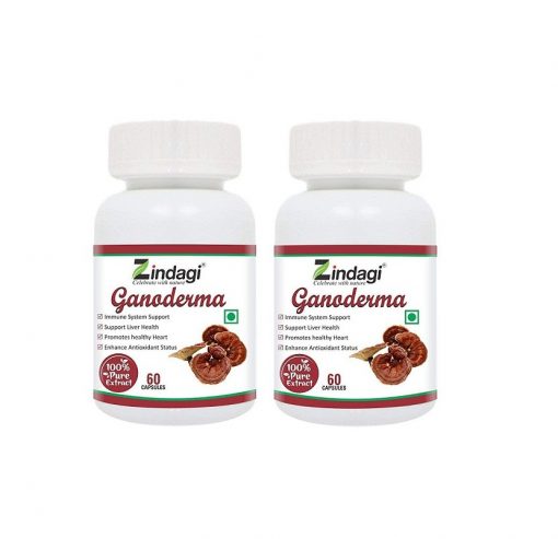 Zindagi Ganoderma Pure Extract Capsules - Helpful In Weight Loss - Increase Energy Stamina (pack Of 2)