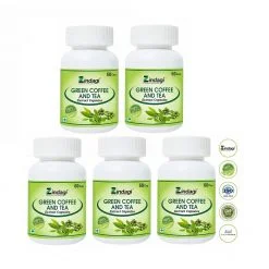 Zindagi Green Coffee & Tea Capsules - Natural Green Coffee & Green Tea Extract For Weight Loss (pack Of 5)