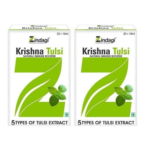 Zindagi Natural Krishna Tulsi - Liquid Extract Ras - Punch Drops (pack Of 2)