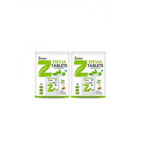 Zindagi Stevia Tablets - Stevia Sugar-free Tablets - Zero Calorie Stevia Sweetener 100tab (pack Of 2)