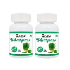 Zindagi Wheatgrass Extract Capsules - Natural Immunity Booster - For Healthy Body - 60 Capsules (pack Of 2)