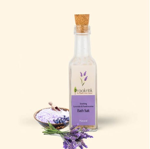 Praakritik Natural Lavender Bath Salt (120 Gm)