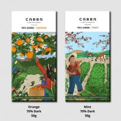 Carra Dark 70% | Pack Of 4 - Orange And Mint In Dark 70% ; 200g