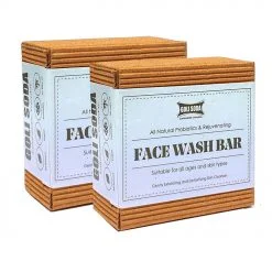 Goli Soda All Natural Probiotics & Rejuvenating Face Wash Bar (pack Of 2)