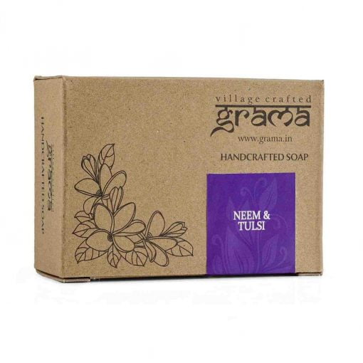 Grama Handmade Neem & Tulsi Soap, Pack Of 2(125gm Each)