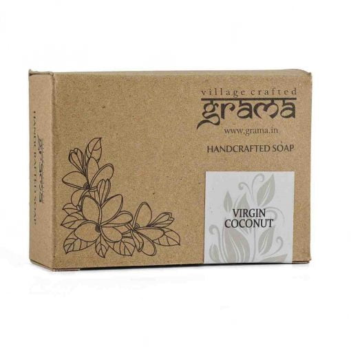 Grama Handmade Virgin Coconut Oil Soap, Pack Of 2 (125gm Each)