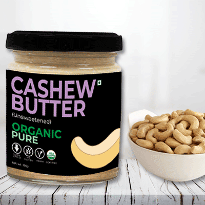 D-alive Honestly Organic Organic Cashew Butter (unsweetened) (sugar-free, Usda Organic, Gluten-free, Low Carb, Ultra Low Gi, Vegan, Diabetes & Keto Friendly) -180g