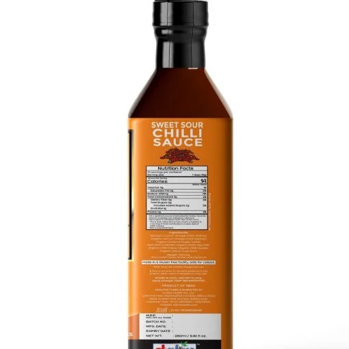 D-alive Honestly Organic Sweet Sour Chilli Sauce (made With Organic Ingredients, Sugar-free, Gluten-free, Low Carb, Ultra Low Gi, Vegan, Diabetes & Keto Friendly) - 300g
