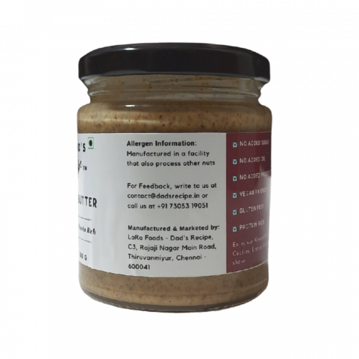Dad's Recipe Almond Butter - 100% Natural, Protein Rich