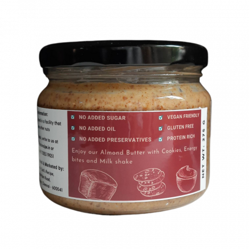 Dad's Recipe Almond Butter - 100% Natural, Protein Rich - 275g