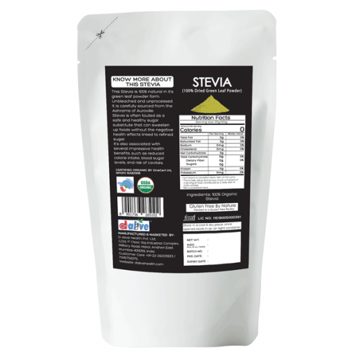 D-alive Honestly Organic Stevia Leaf Powder - 150g - (pack Of 2)