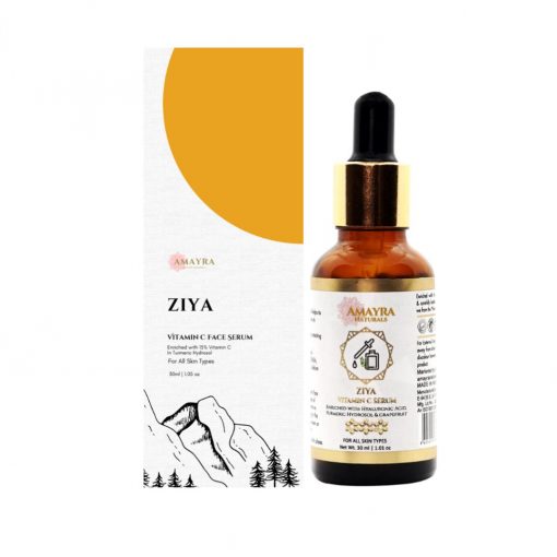 Amayra Naturals Ziya Vitamin C Serum [15% ] Hyaluronic + Turmeric Hydrosol | 30ml
