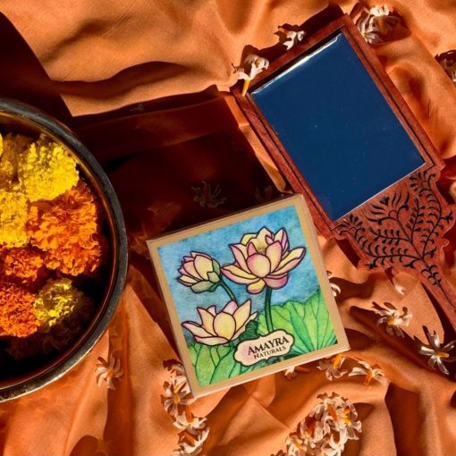 Amayra Naturals Lotus Pichwai Art Gift Box