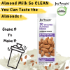 Jus' Amazin 30-second Almond Drink - Unsweetened (10x25g Sachets) | High Protein (6g Per Sachets) | 1 Sachet Makes 1 Glass Of Almond Drink | Clean Nutrition | Single Ingredient - 100% Almonds | Zero Additives | Vegan & Dairy Free