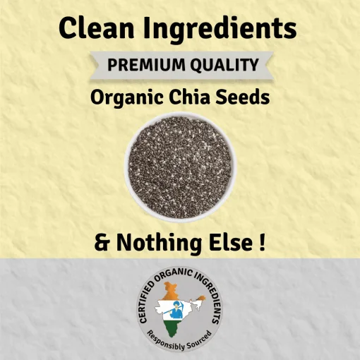 Jus' Amazin Organic Chia Seeds (100g) | Single Ingredients - 100% Organic Chia Seeds | Clean Nutrition | Superfood | High Protein | Rich In Fiber, Omega3 & Calcium
