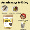 Jus' Amazin Organic Chia Seeds (500g) | Single Ingredients - 100% Organic Chia Seeds | Clean Nutrition | Superfood | High Protein | Rich In Fiber, Omega3 & Calcium