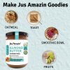 Jus' Amazin Crunchy Almond Butter - Unsweetened (500g) | 25.5% Protein | Clean Nutrition | Single Ingredient - 100% Almonds | Zero Additives | Vegan & Dairy Free