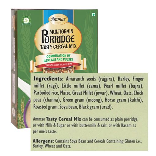 Ammae Foods Multigrain Porridge Tasty Cereal Mix - 400gm ( Pack Of 2, 200g Each)
