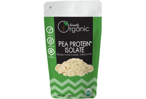 D-alive Honestly Organic Plant Based Pea Protein Powder - Unflavoured Protein Isolate: 80% - 200gm