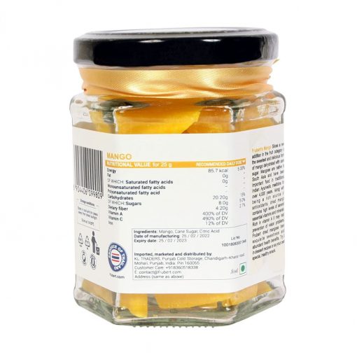 Frubert Dried Mango Slice | Dehydrated Mango | Organic Dry Mango Pieces - 200 Grams | Pack Of 2 ( 100 Gm /count )