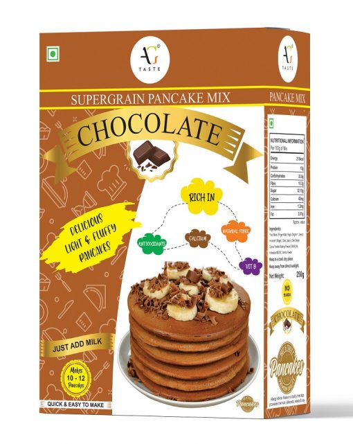 Ag Taste Supergrains Healthy Pancake Mix | Chocolate | No Maida | No White Sugar - 250gm