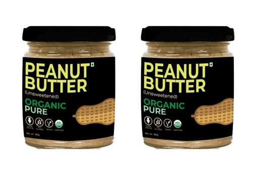 D-alive Honestly Organic D-alive - Organic Peanut Butter (unsweetened) (sugar-free, Usda Organic, Gluten-free, Low Carb, Ultra Low Gi, Vegan, Diabetes & Keto Friendly) - 180g (pack Of 2)