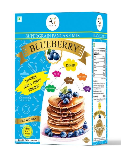 Ag Taste - Supergrains Pancake Mix | Blueberry | No Maida | No White Sugar - 250gm