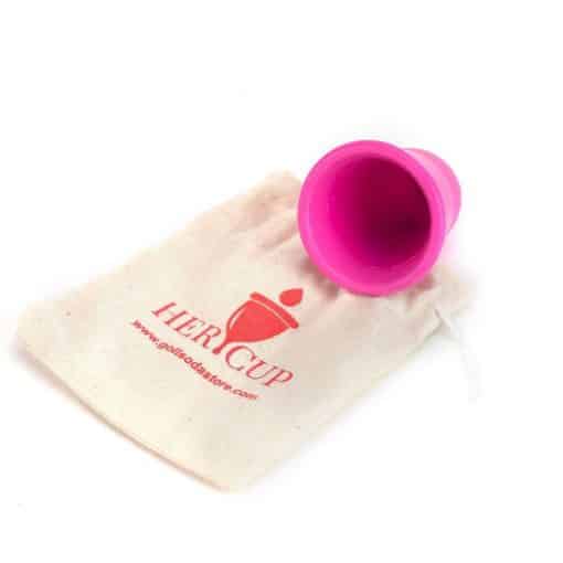 Goli Soda Her Cup Platinum-cured Medical Grade Silicone Menstrual Cup For Women Regular Size- Fuschia