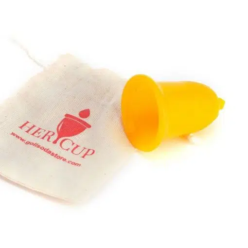 Goli Soda Her Cup Platinum-cured Medical Grade Silicone Menstrual Cup For Women Regular Size- Yellow