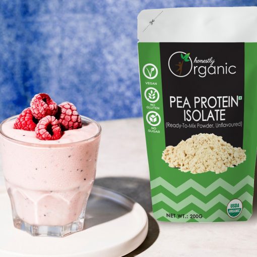 D-alive Honestly Organic Plant Based Pea Protein Powder - Unflavoured Protein Isolate: 80% - 200gm