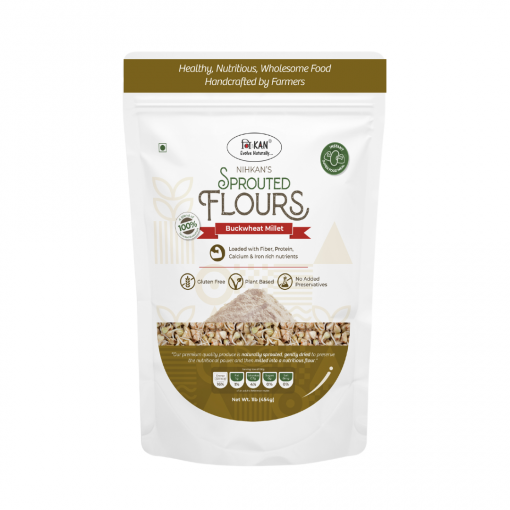 Nihkan Sprouted Flour - Buckwheat Flour - Gluten Free & Vegan - 454 Gm