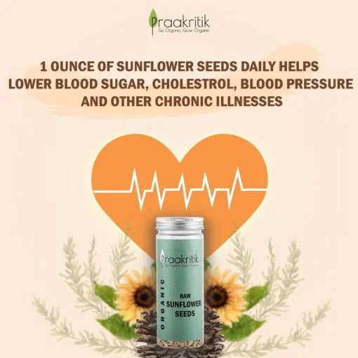 Organic Sunflower Seeds Raw | 150 G | Praakritik