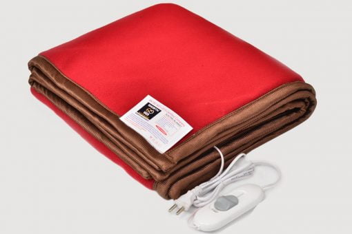 Warmth Web Bed Warmer Electric Under Blanket Single Bed (2 Years Warranty, Polar Fleece, Maroon, 30x60 Inches)