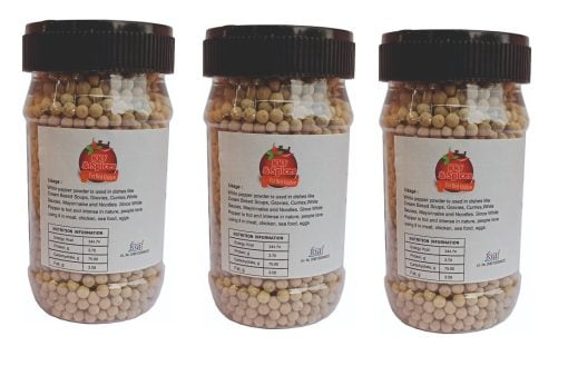 Kkf & Spices Kkf And Spices White Pepper Whole ( Safed Mirch Sabut Pack Of Three ) 100 Gm Jar