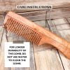 Goli Soda Neem Wood Comb - Wide Tooth With Handle