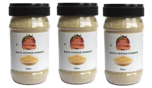 Kkf & Spices Kkf And Spices White Pepper Powder ( Safed Mirch Pack Of Three) 50 Gm Jar
